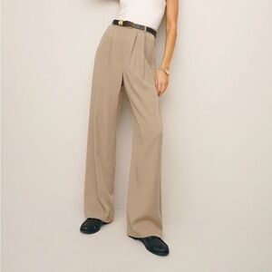 REFORMATION MASON PANT - KHAKI - SIZE 0